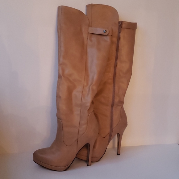 MICHAEL ANTONIO Knee High Tan Boots size 5.5 - Picture 3 of 11
